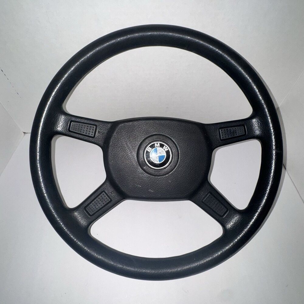 Vintage BMW OEM 4 Spoke Steering Wheel E21 E28 E30 1152896 Black